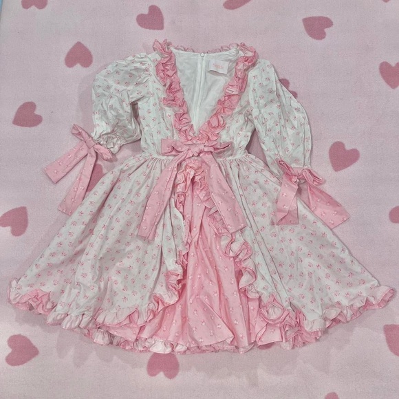 SELKIE Dress Pink & White Ruffles The Marie - Picture 17 of 17